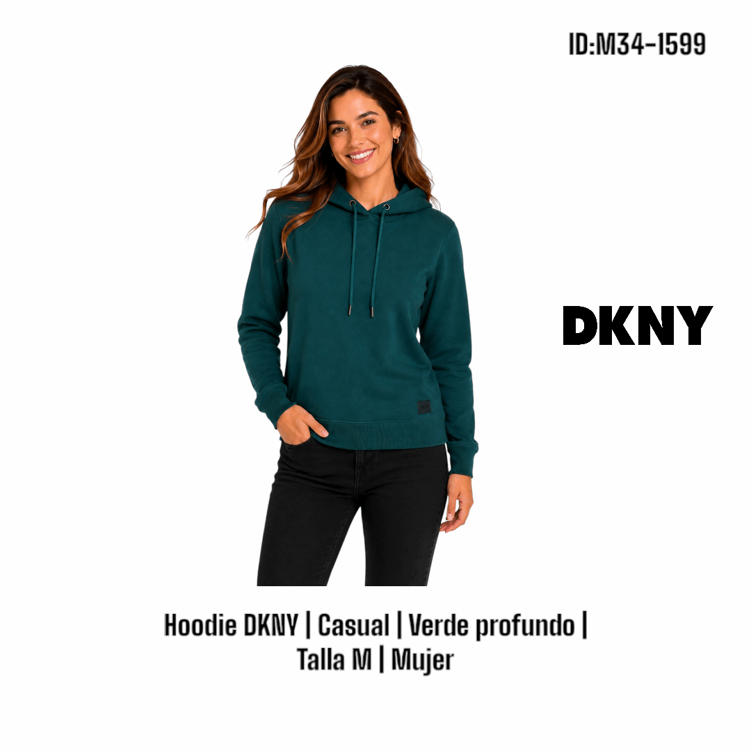 Sudadera DKNY - Verde Obscuro Talla M Mujer Sudadera DKNY - Verde Obscuro talla M Mujer