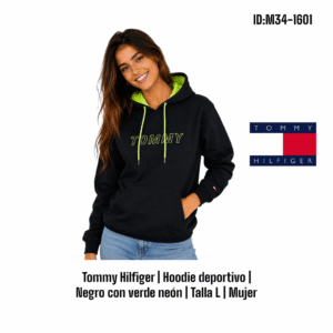 Sudadera Tommy Hilfiger - Negro talla L Mujer
