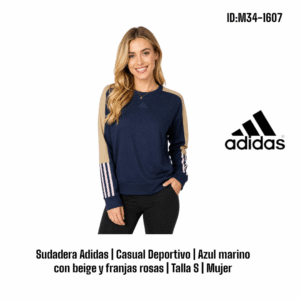 Sudadera Adidas - Azul Marino talla S Mujer