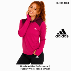 Sudadera Adidas Performance Fucsia talla S Mujer