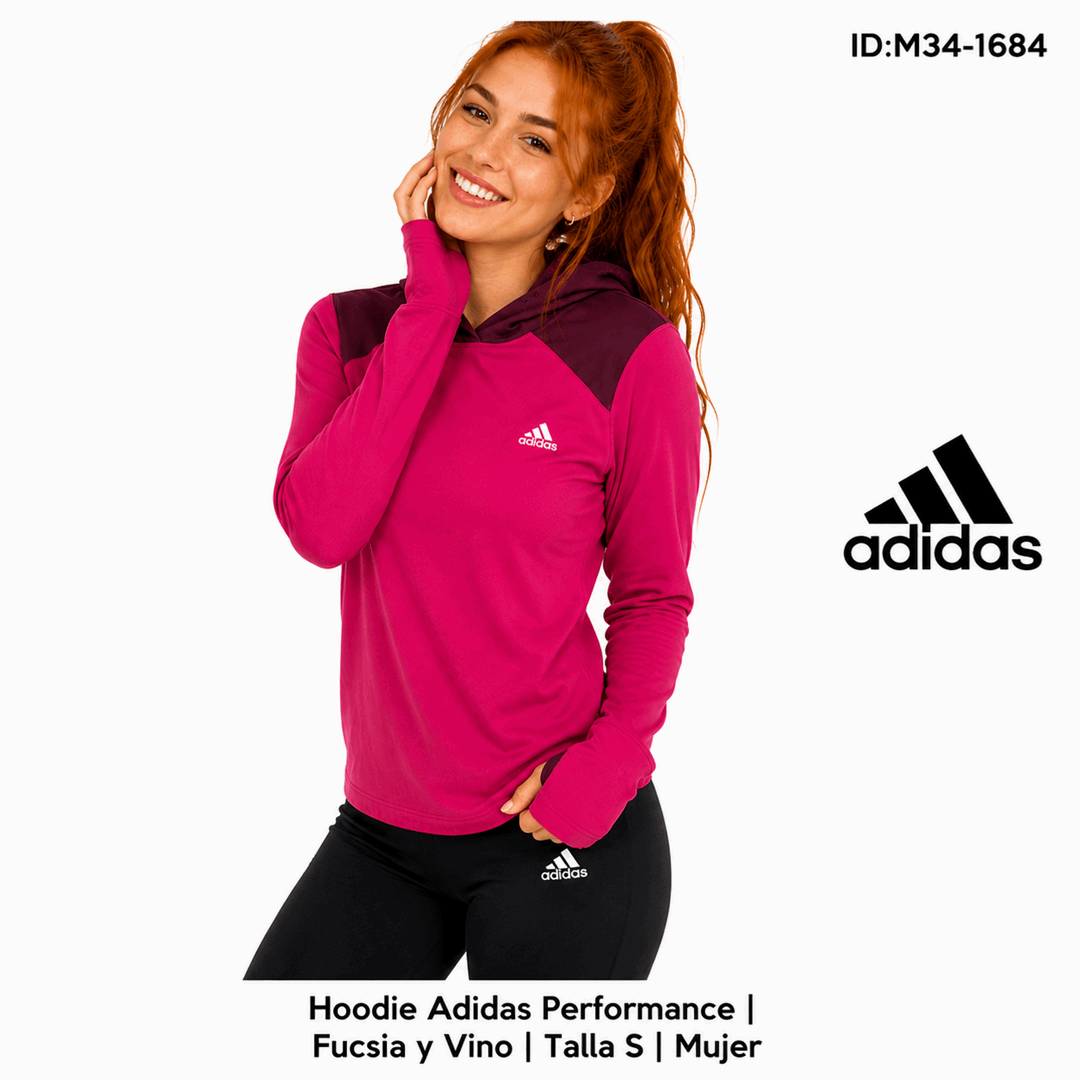 Sudadera Adidas Performance Fucsia Talla S Mujer Sudadera Adidas Performance Fucsia talla S Mujer
