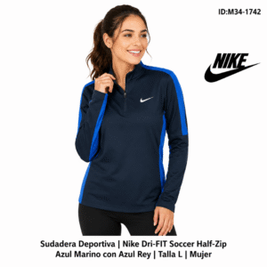 Sudadera Nike Dri-Fit Azul Marino / Azul Rey talla L Mujer